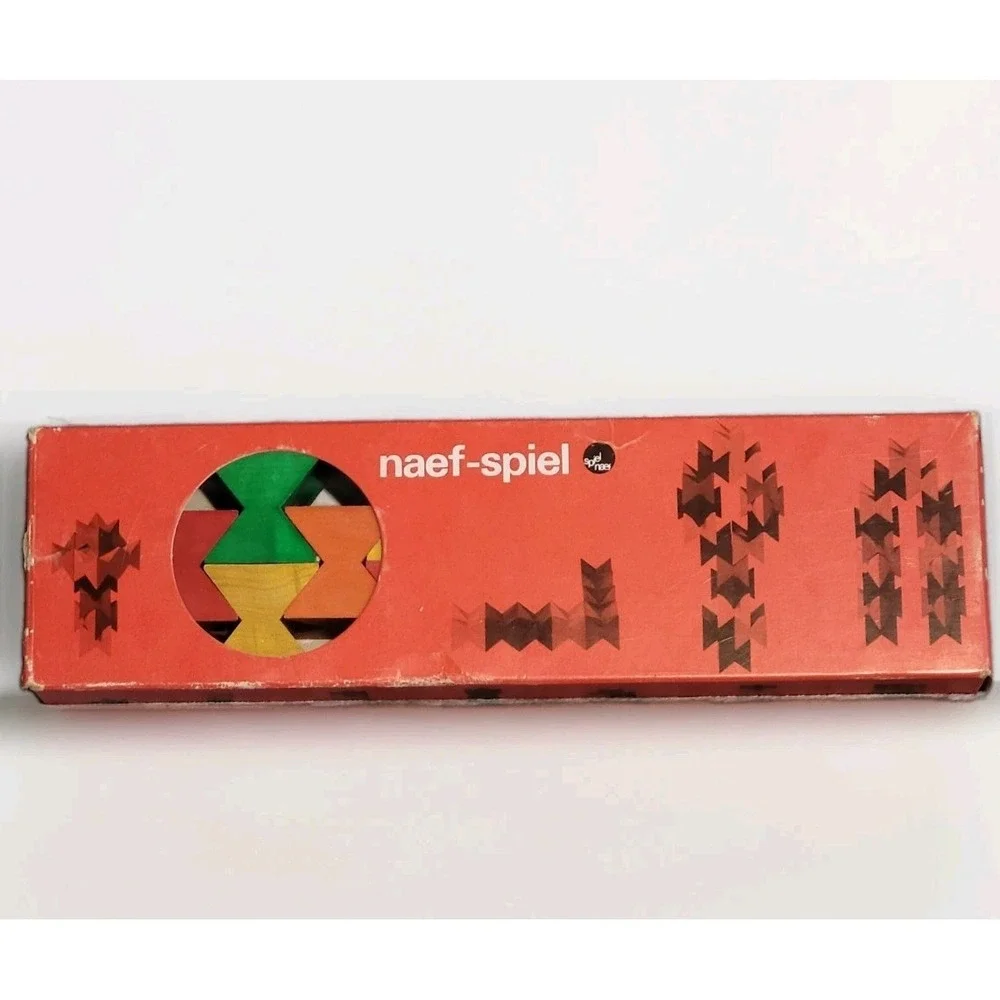 Vintage Naef-Spiel Wooden Blocks Nr 9401 Kurt Naef Switzerland Modular Puzzle